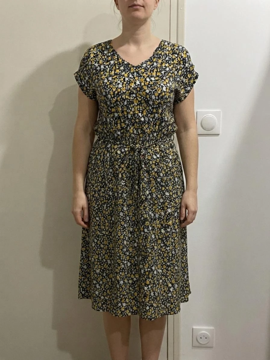 🌸 Robe mi-longue fleurie UP2FASHION Taille XS/S 🌸